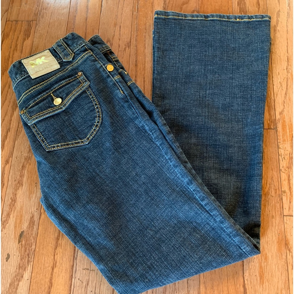 Michael Kors Mid Rise Flare Bootcut Stretch Jeans